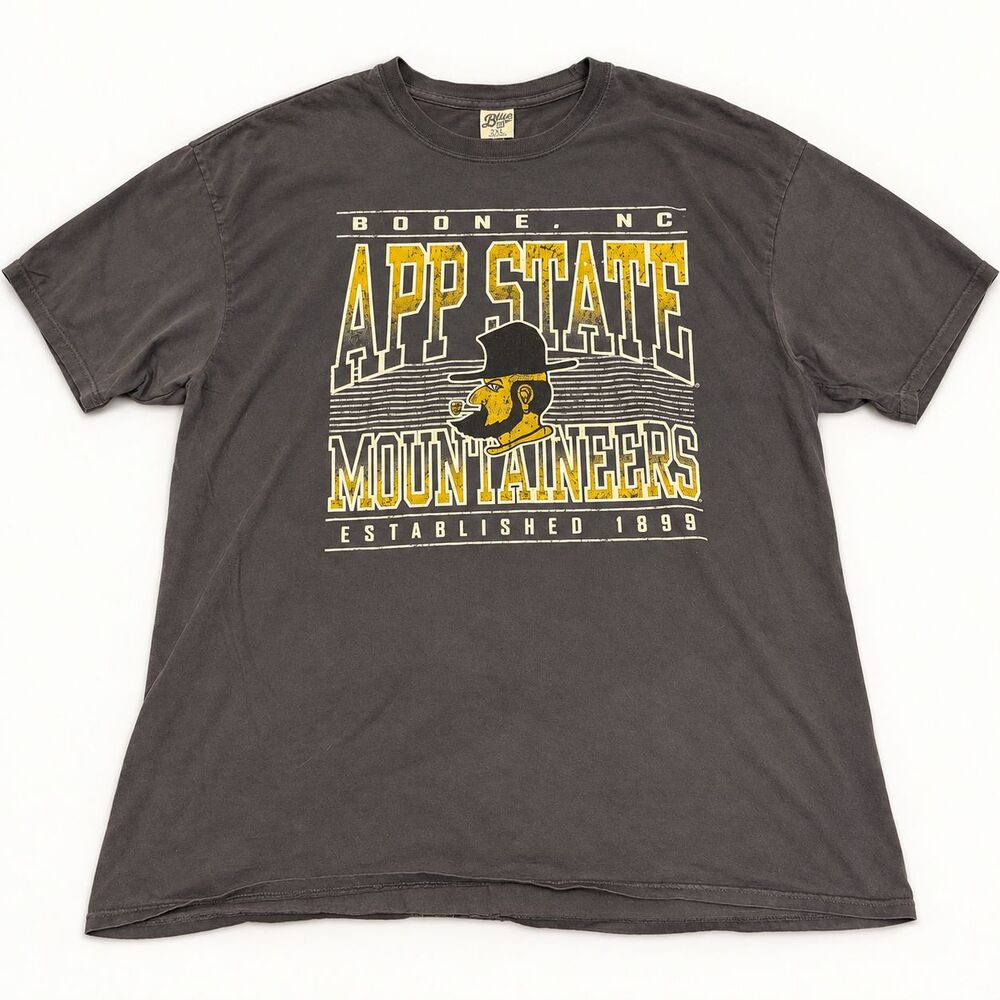 Blue 84 App State Mountaineers T-Shirt 2XL Charcoal Boone NC Graphic